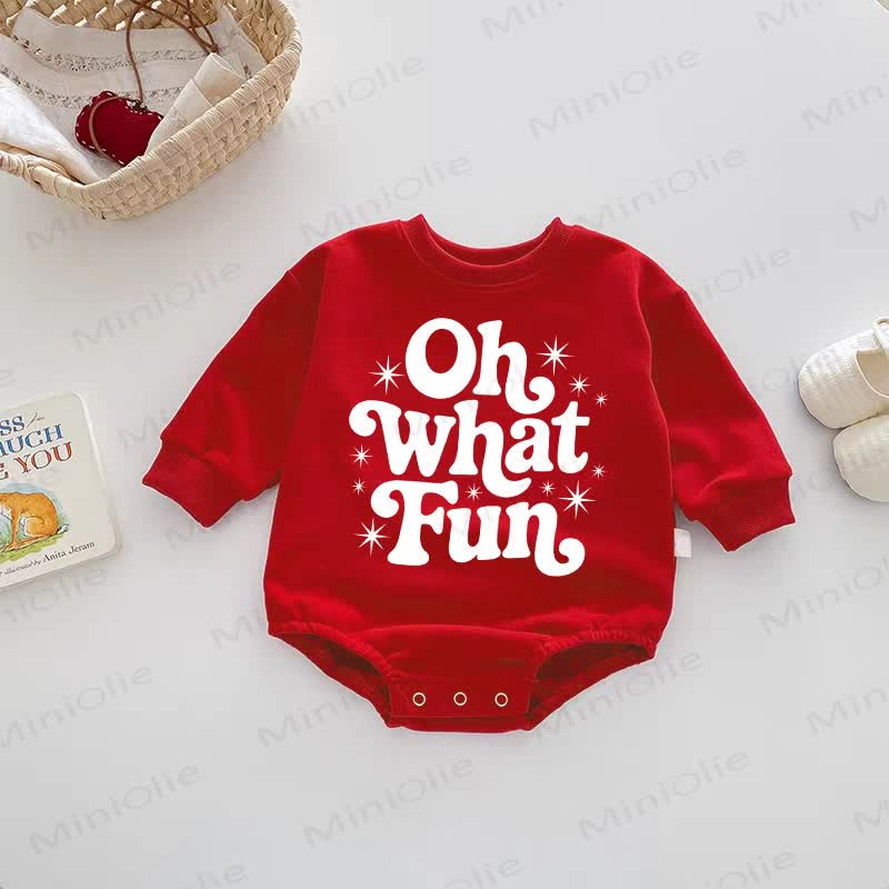OH WHAT FUN！ベビーレッドボディスーツ - 赤 - 18～24ヶ月 - image 1