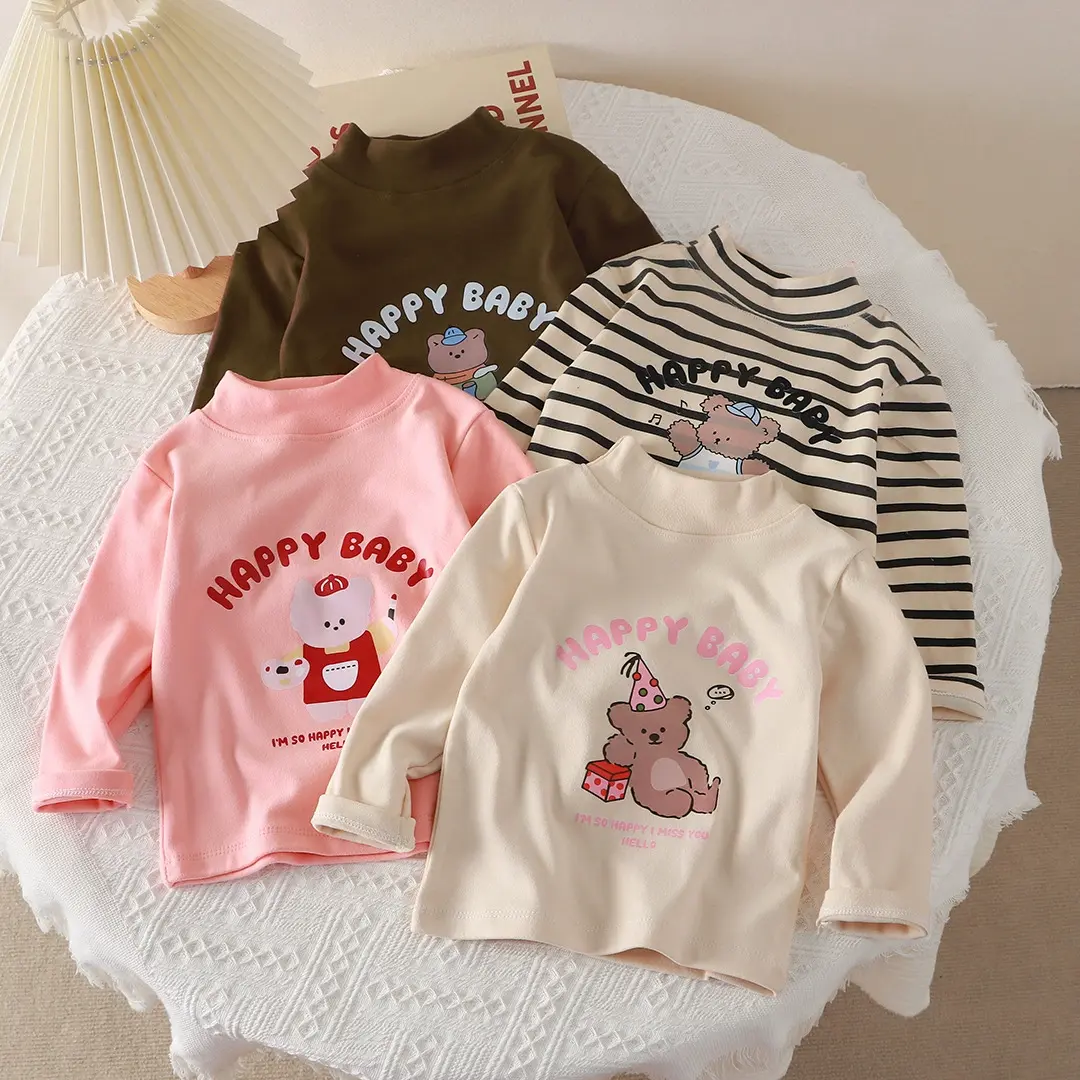 HAPPY BABY幼児用クマ柄長袖Tシャツ - image 1