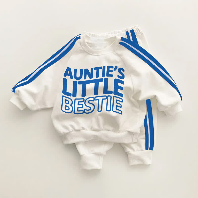 AUNTIE'S LITTLE BESTIE幼児用 ブルーストライプ 2点セット - ホワイト＆ブルー - 3～5歳 - image 1