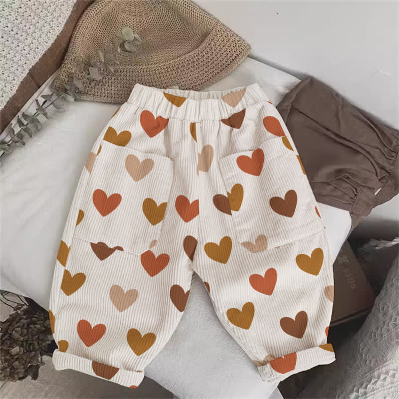 ベビー・幼児用ハートコードパンツ - ベージュ - 3～5歳 - image 1