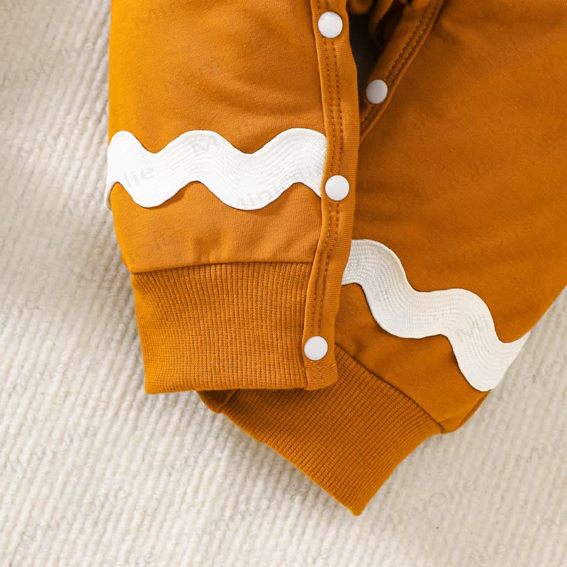 ベビー用ジンジャーブレッド柄ロンパース（帽子付き） - image 4