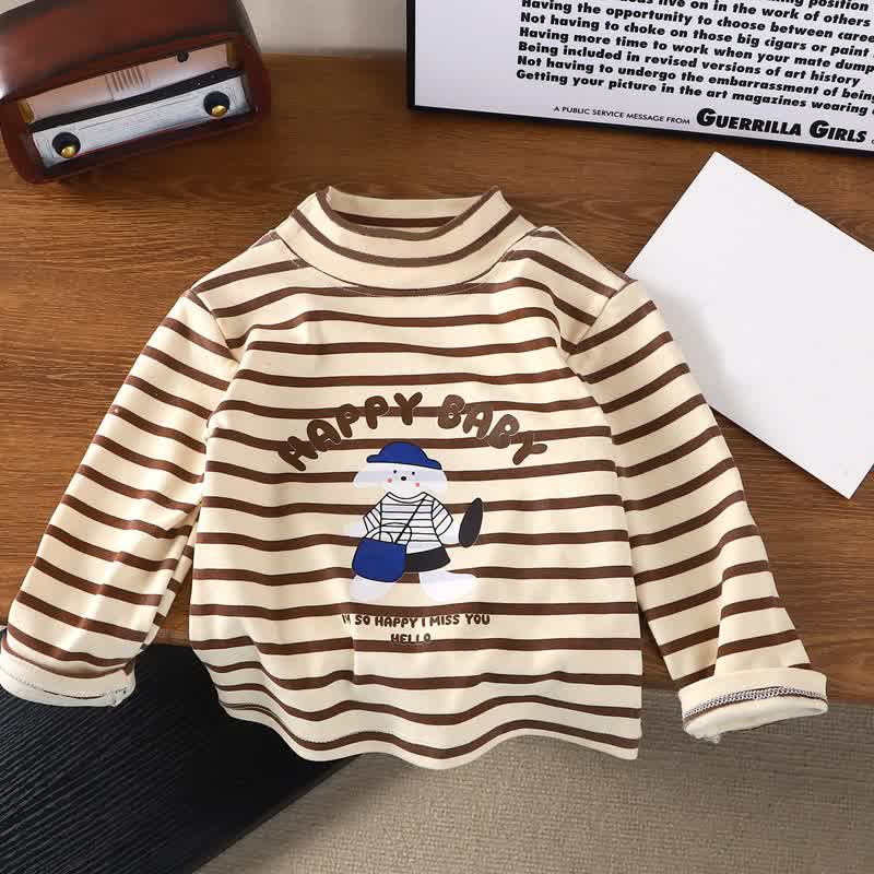 HAPPY BABY幼児用クマ柄長袖Tシャツ - カーキ - 8-9T - image 8