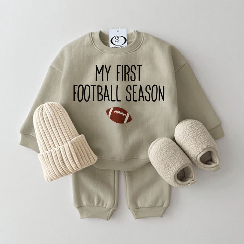 MY FIRST FOOOTBALL SEASON用スウェットシャツ 2点セット - グレーグリーン - 2～3歳 - image 2