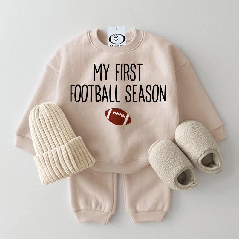 MY FIRST FOOOTBALL SEASON用スウェットシャツ 2点セット - ベージュ - 2～3歳 - image 1