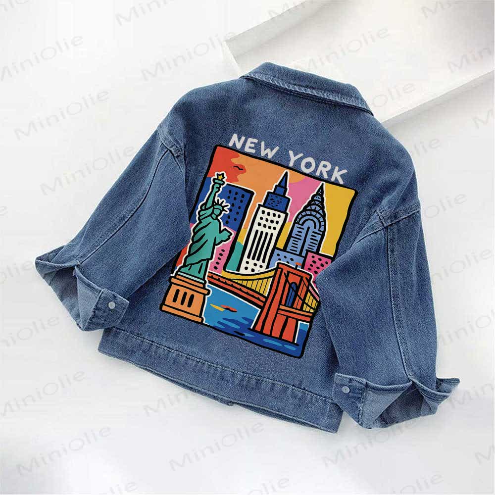NEW YORK幼児用デニムジャケット - 青 - 10-11歳 - image 1
