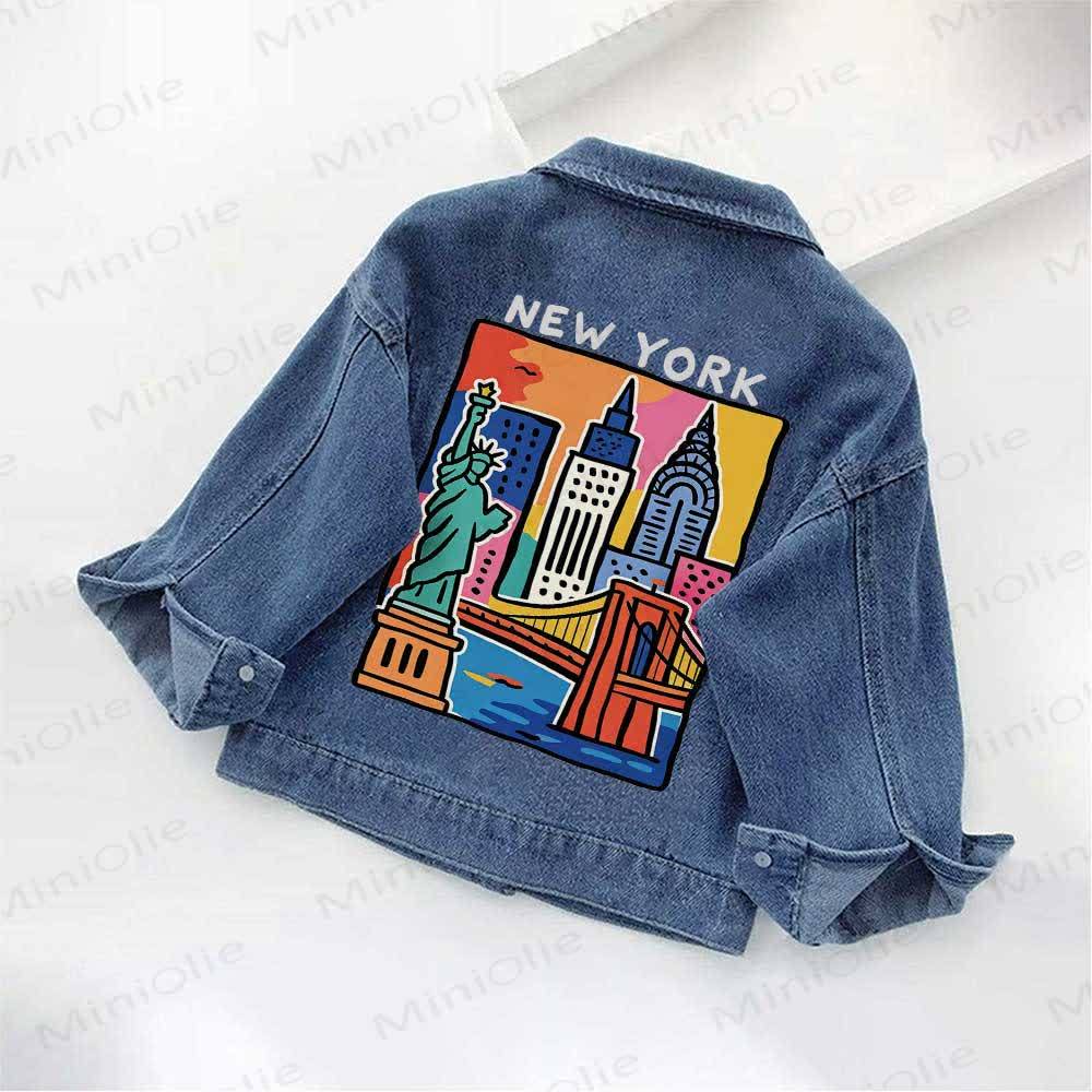 NEW YORK幼児用デニムジャケット - 青 - 10-11歳 - image 1