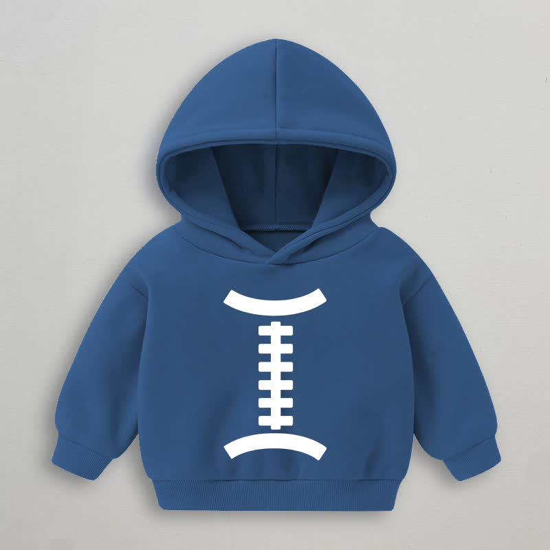 ベビー幼児用ラグビーボール柄ブルーパーカー - 青 - 3～5歳 - image 1