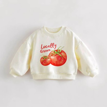 LOCALLY GROWNのトマトクリーム色のベビー幼児用スウェットシャツ - クリーム - 3～5歳 - image 1