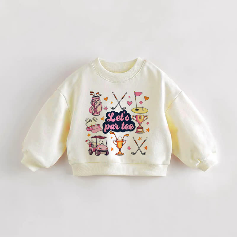 LET'S PARTEE！ベビー幼児用クリームスウェットシャツ - クリーム - 3～5歳 - image 1