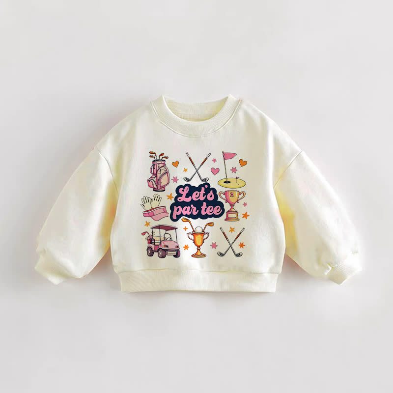 LET'S PARTEE！ベビー幼児用クリームスウェットシャツ - クリーム - 3～5歳 - image 1
