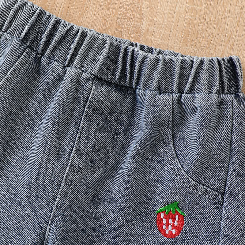 ベビー用カラフルストライプニットベストとデニムの3点セット - image 6
