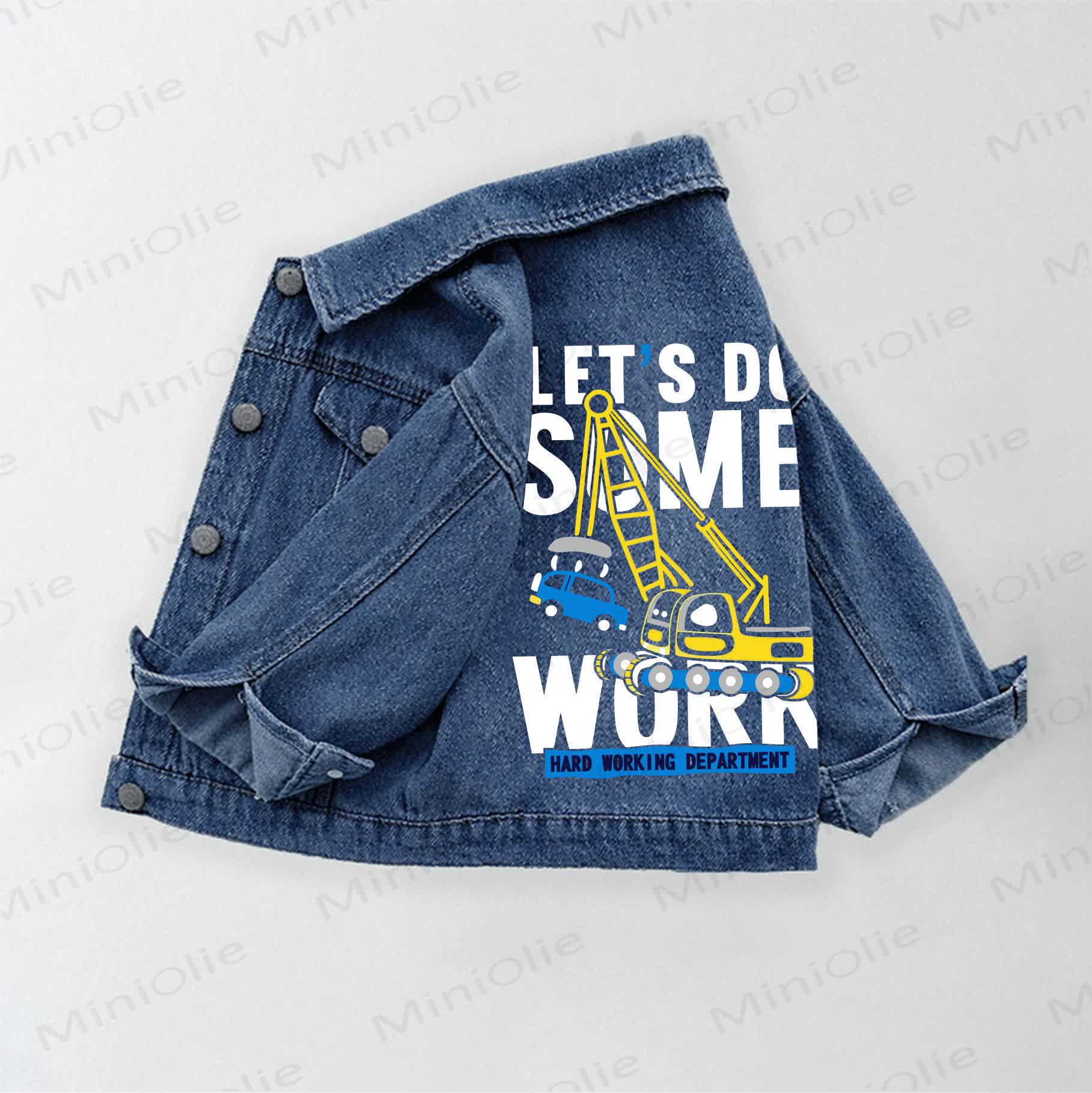 LET'S DO SOME WORK！幼児用デニムジャケット - 青 - 10-11歳 - image 1