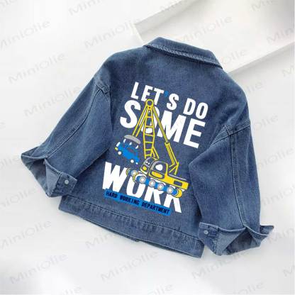 LET'S DO SOME WORK！幼児用デニムジャケット - image 3