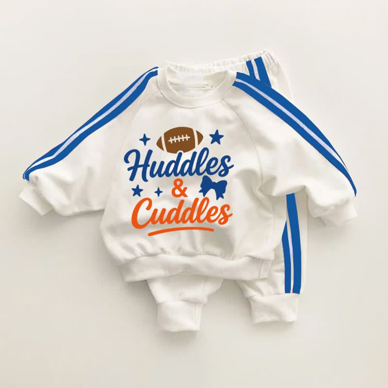 HUDDLES & CUDDLESベビーラグビー ブルーストライプ 2点セット - ホワイト＆ブルー - 3～5歳 - image 1
