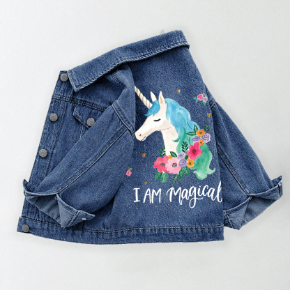 I AM MAGICAL！幼児用ユニコーンデニムジャケット - image 2