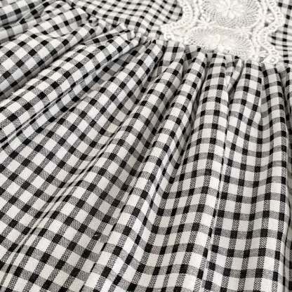 ベビーガール用ホワイトトップスとギンガムチェックのジャンパーDressのツーピースセット - image 8