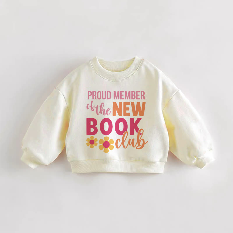 新しいBOOK CLUBの誇り高きメンバー ベビー幼児用 花柄クリームスウェットシャツ - クリーム - 3～5歳 - image 1