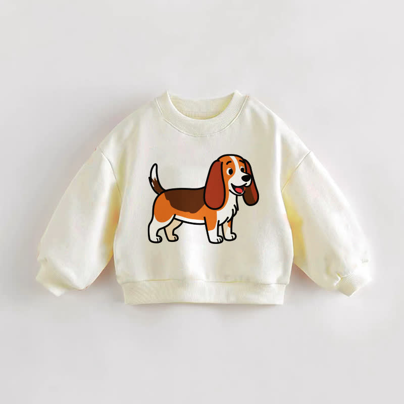 ベビー・幼児用子犬柄クリームスウェットシャツ - クリーム - 3～5歳 - image 1