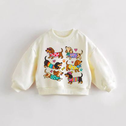 ベビー・幼児用ダックスフンド柄クリームスウェットシャツ - クリーム - 3～5歳 - image 1