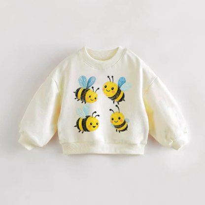 ベビー・幼児用 ミツバチ柄クリームスウェットシャツ - クリーム - 3～5歳 - image 1