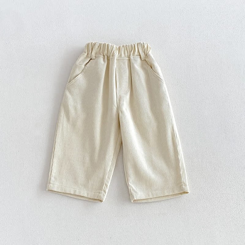 ベビー・幼児用無地コーデュロイストレートレッグパンツ - ベージュ - 4～5歳 - image 2