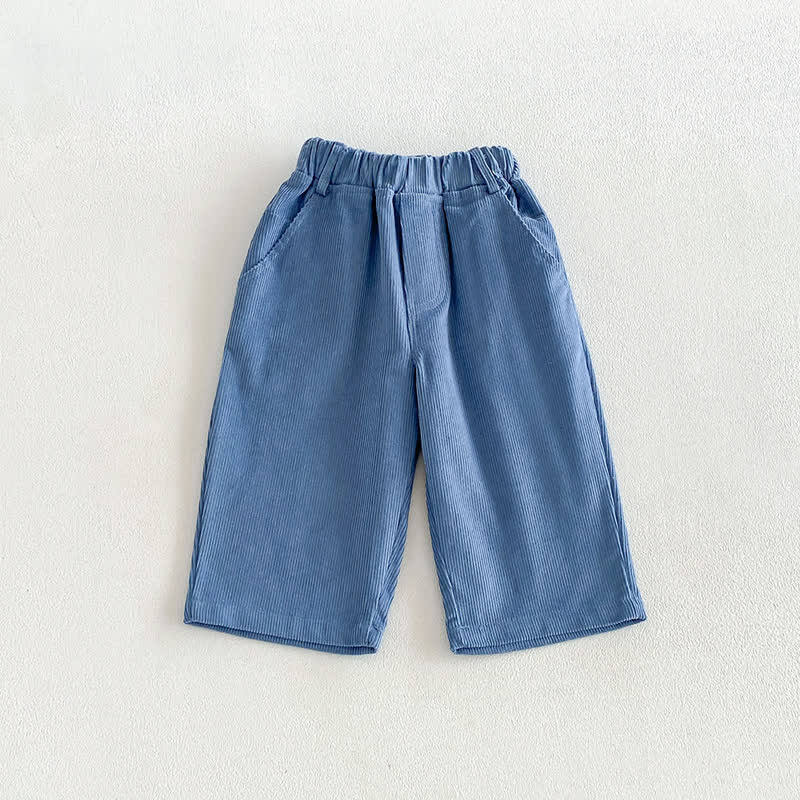 ベビー・幼児用無地コーデュロイストレートレッグパンツ - 青 - 4～5歳 - image 3