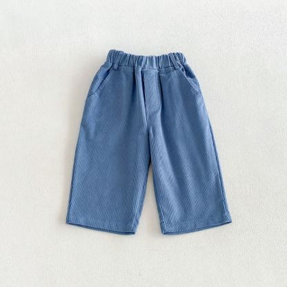 ベビー・幼児用無地コーデュロイストレートレッグパンツ - 青 - 4～5歳 - image 3