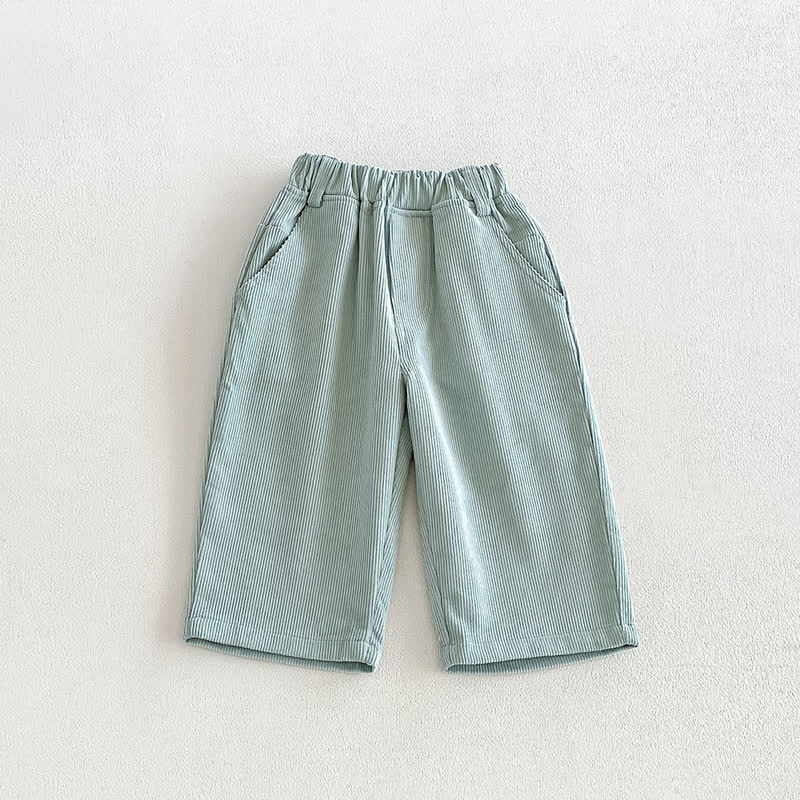 ベビー・幼児用無地コーデュロイストレートレッグパンツ - 緑 - 4～5歳 - image 4