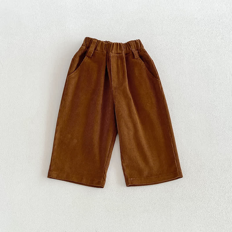 ベビー・幼児用無地コーデュロイストレートレッグパンツ - 茶色 - 4～5歳 - image 5