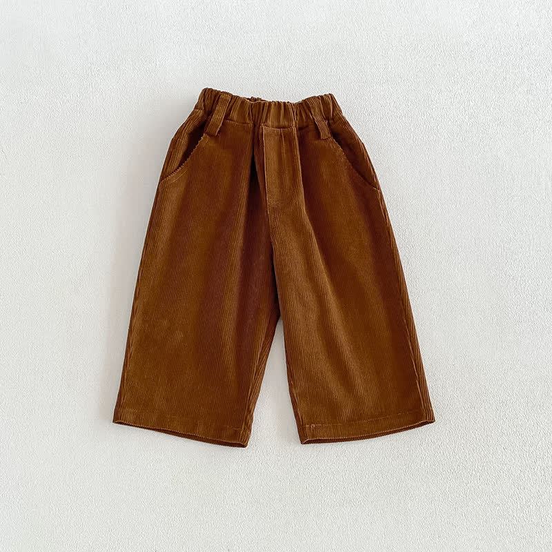 ベビー・幼児用無地コーデュロイストレートレッグパンツ - 茶色 - 4～5歳 - image 5