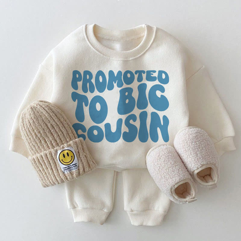 PROMOTED TO BIG COUSINホワイトスウェットシャツ2点セット - 白 - 2～3歳 - image 1