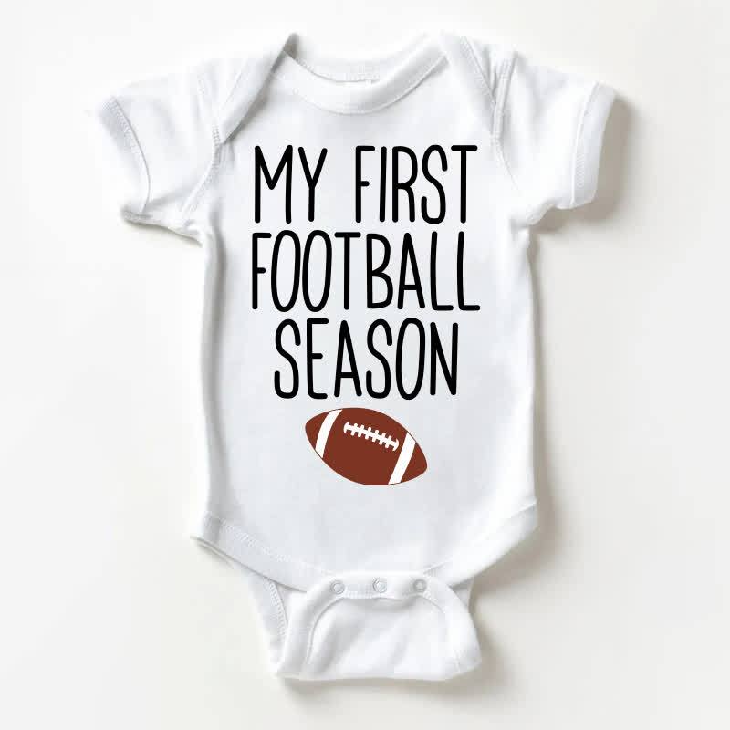 MY FIRST FOOTBALL SEASONベビーボディスーツ - 白 - 18～24ヶ月 - image 1