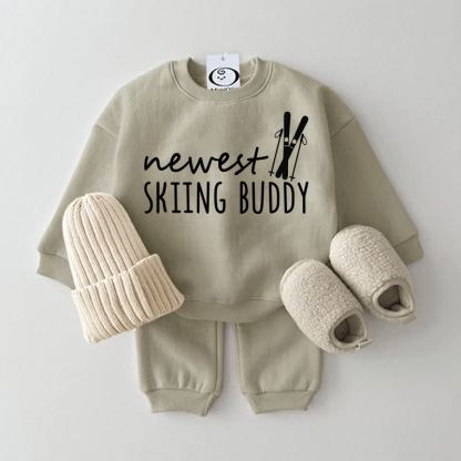 NEWESTスキー仲間 ベビースウェットシャツ 2点セット - グレーグリーン - 2～3歳 - image 2