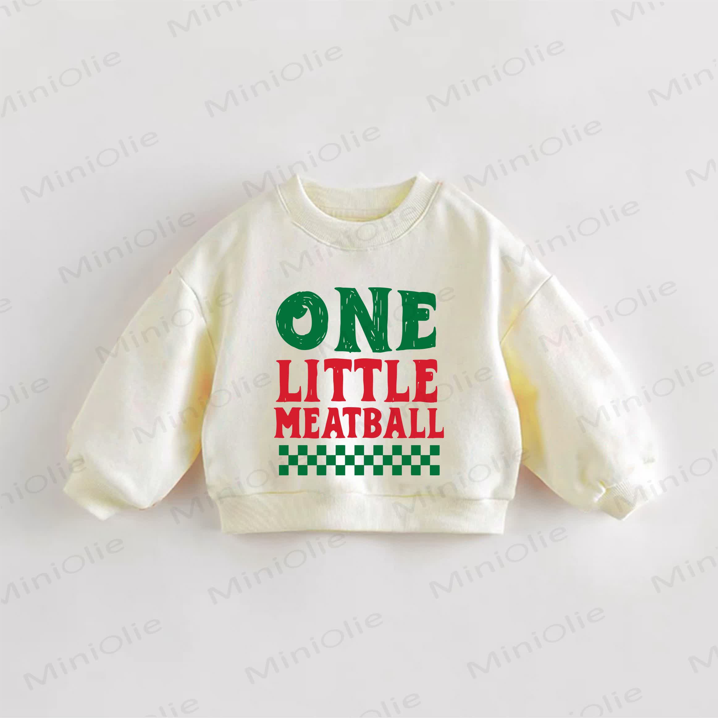 ONE LITTLE MEATBALL幼児用クリームスウェットシャツ - クリーム - 3～5歳 - image 1