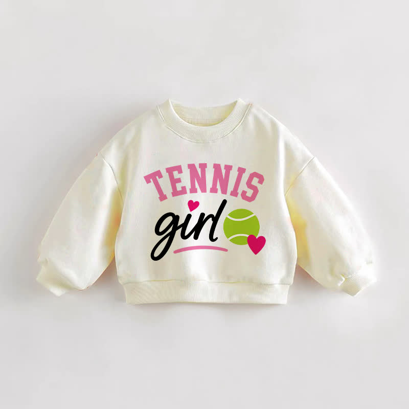 TENNISGIRL幼児用クリームスウェットシャツ - クリーム - 3～5歳 - image 1