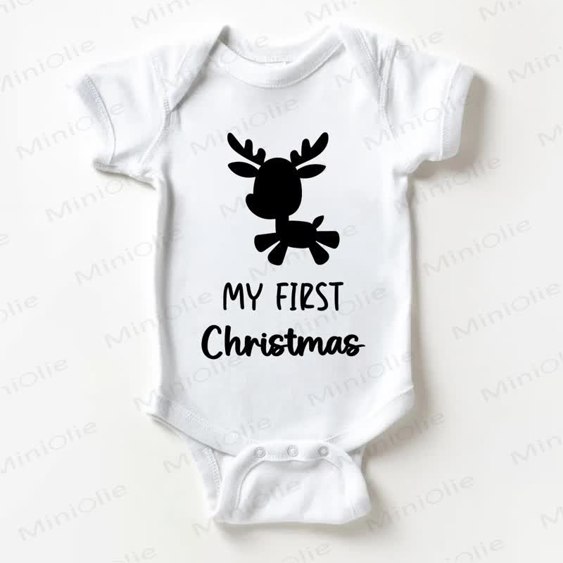 MY FIRST CHRISTMASベビーボディスーツ - 白 - 18～24ヶ月 - image 1