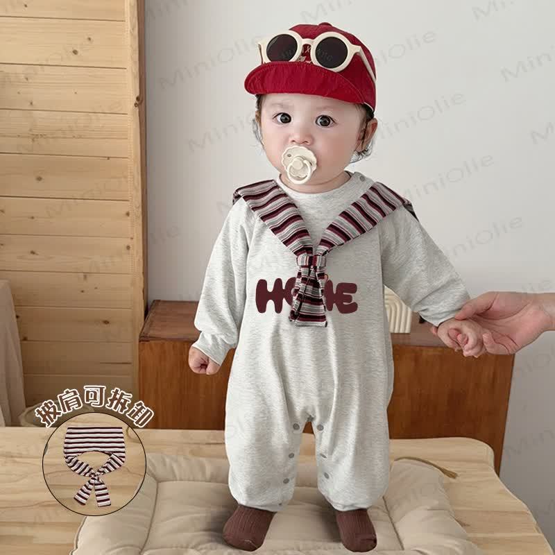 HOMEベビー 取り外し可能なスカーフ付きロンパース - グレー - 2～3歳 - image 1
