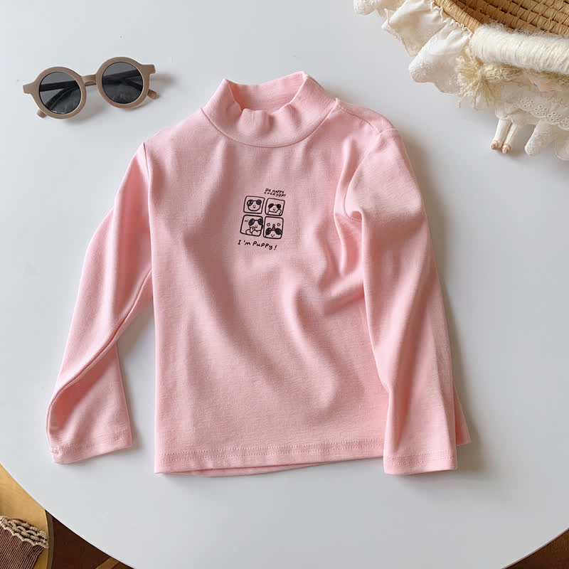 幼児用カジュアルモックネック長袖Tシャツ - ピンク - 10-11歳 - image 3