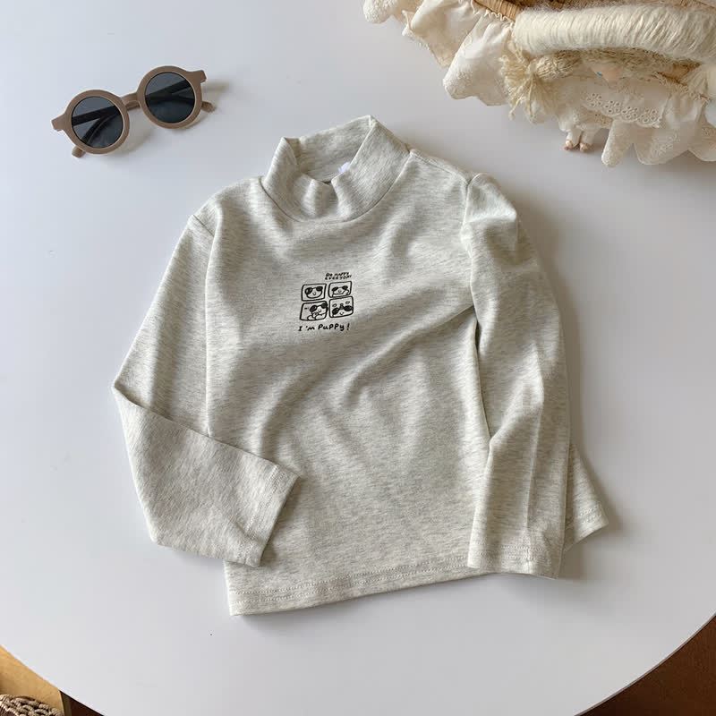 幼児用カジュアルモックネック長袖Tシャツ - グレー - 10-11歳 - image 8