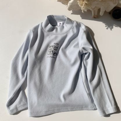 幼児用カジュアルモックネック長袖Tシャツ - 青 - 10-11歳 - image 9