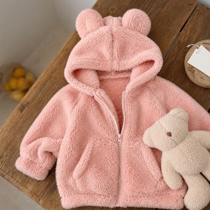 ベビー・幼児用 クマ耳シェルパジップジャケット - ピンク - 4～5歳 - image 6