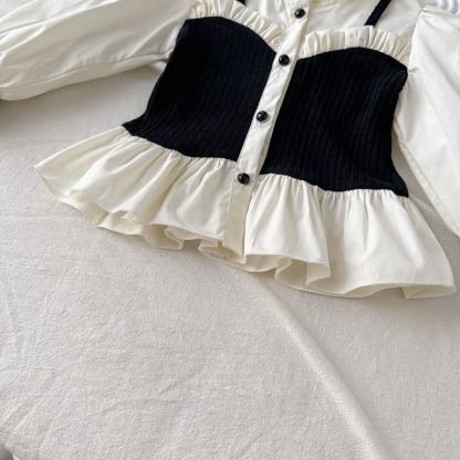 幼児用女の子向けフリルブラウスとフレアパンツのツーピースセット - image 5