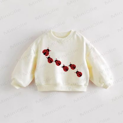 ベビー・幼児用てんとう虫柄クリームスウェットシャツ - クリーム - 3～5歳 - image 1