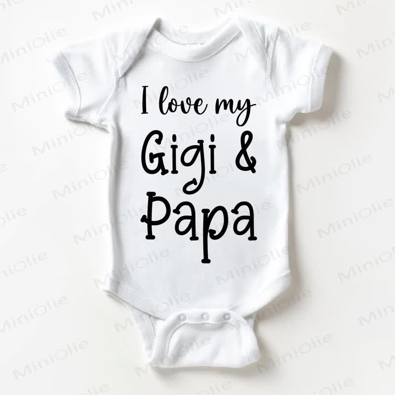 I LOVE MY GIGI & PAPA - 白 - 18～24ヶ月 - image 1