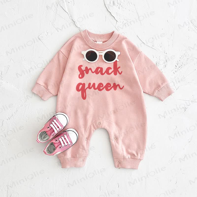 SNACK QUEENベビーピンクロンパース - ピンク - 2～3歳 - image 1
