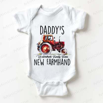 DADDY'S NEW FARMHANDベビー用ホワイトボディスーツ - 白 - 18～24ヶ月 - image 1