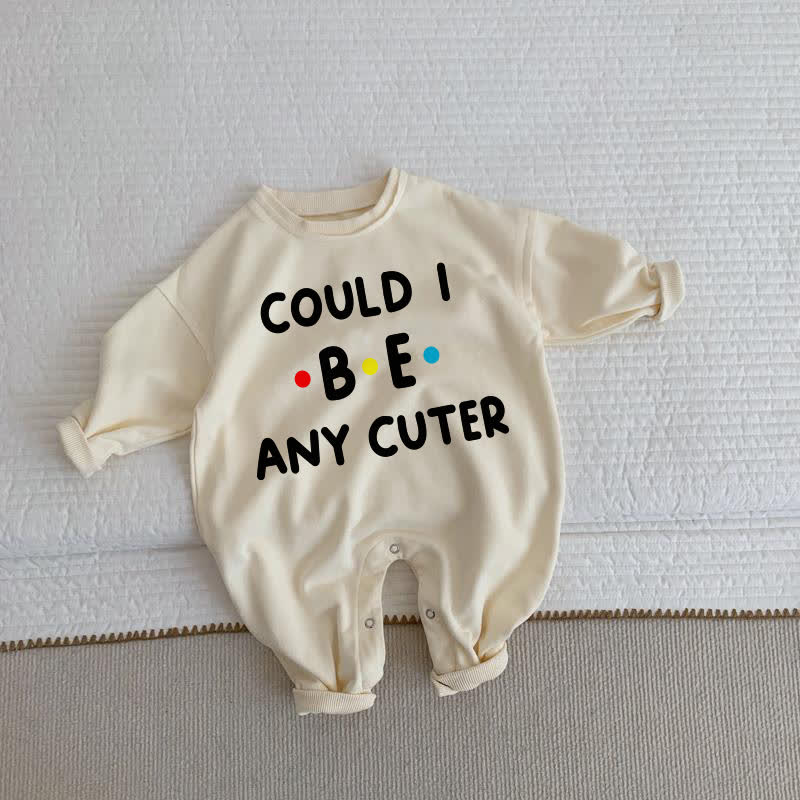 COULD I BE ANY CUTER？ベビー・幼児用ベージュロンパース - ベージュ - 2～3歳 - image 1