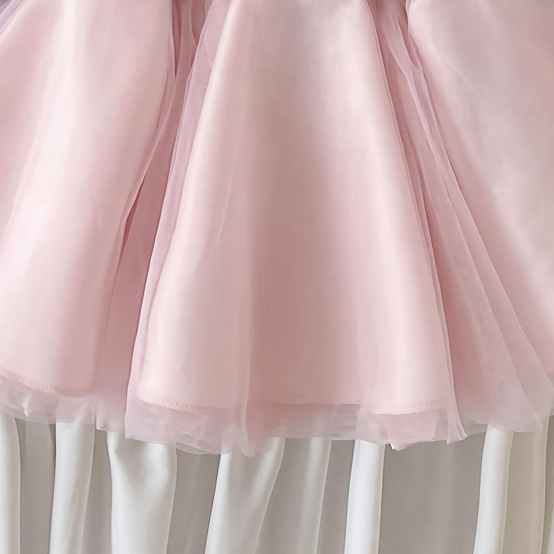 幼児用女の子向け、黒ニットボディス、ピンクチュールDress - image 5