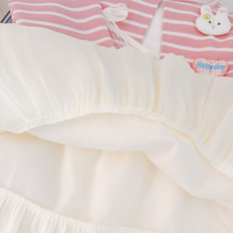 ベビー・幼児用女の子向けうさぎ柄ストライプニットチュールDress - image 9