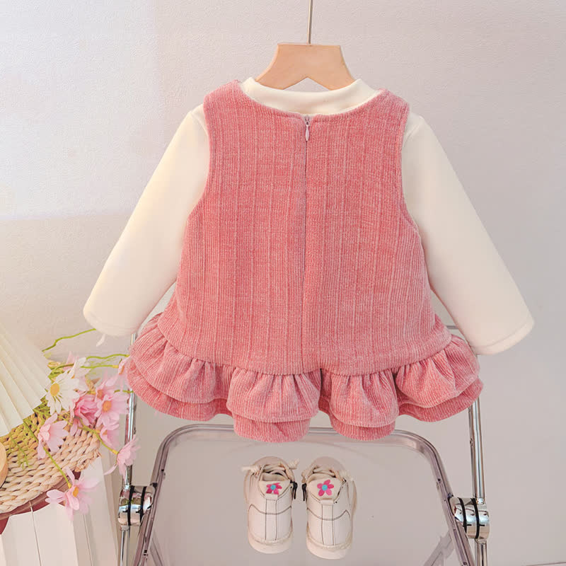 ベビーガール用ダブルリボンフリーストップ＆Dress - image 3